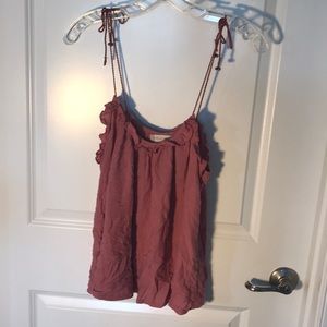 Altar’d State pink spaghettis strap tank w bells